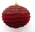 Boule dain paillette au-dessus (vert-rouge)